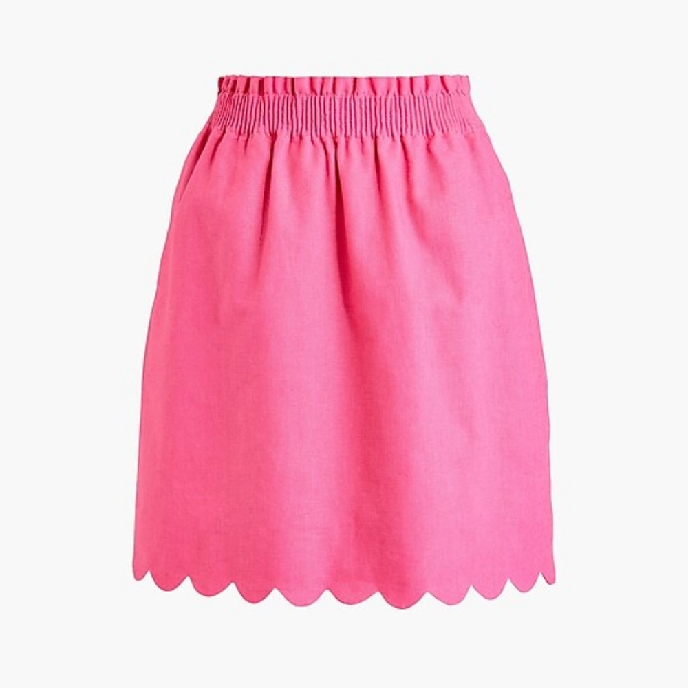 J. Crew pink scalloped sidewalk skirt